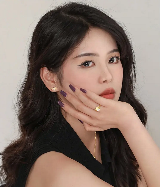 Fashion 925 Sterling Silver Sun Statement Jewelry Sets For Women