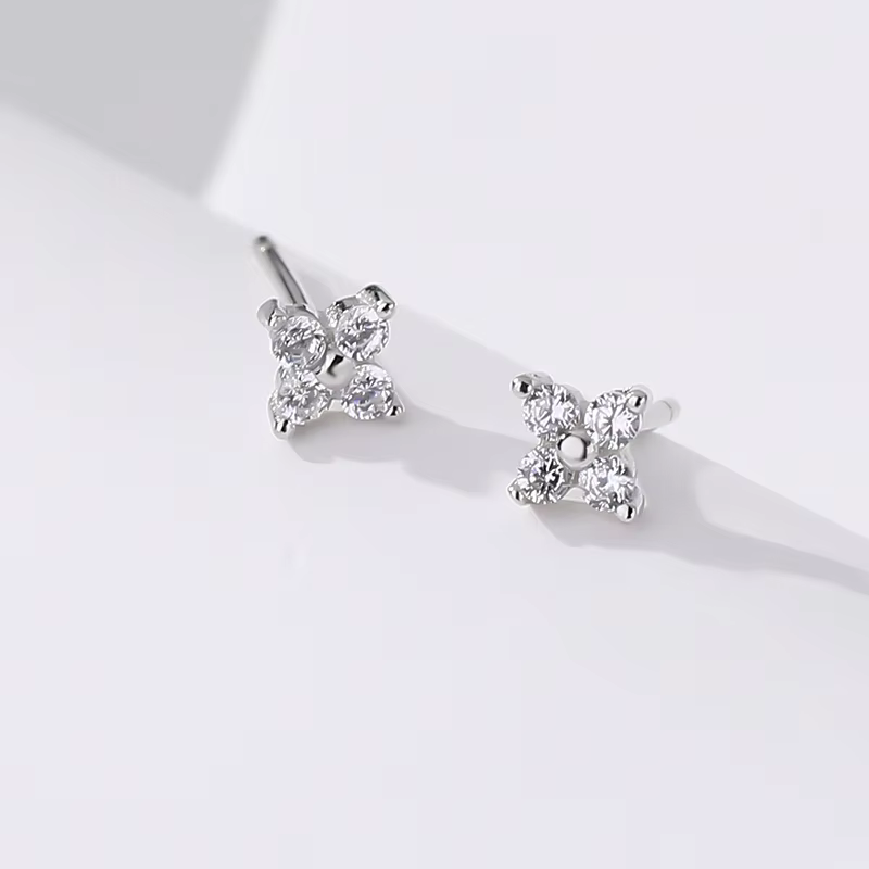 2024 Fashion Zircon stud Earrings 925 gold silver plated jewelry earrings non tarnish for women