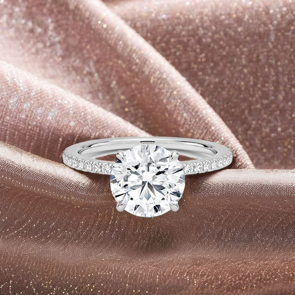 Luxury Jewelry 925 Sterling Silver Diamond Engagement Luxury Wedding Round Brilliant Cut Rings for Women