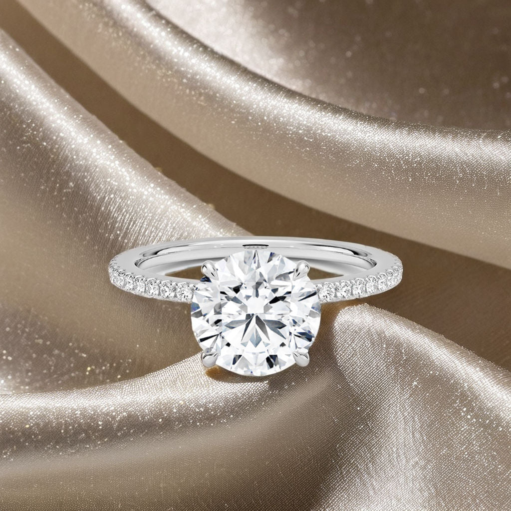Luxury Jewelry 925 Sterling Silver Diamond Engagement Luxury Wedding Round Brilliant Cut Rings for Women