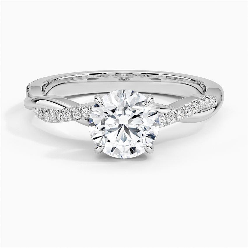 Dainty Round Brilliant Cut Diamond Rings 925 Sterling Silver Engagement Jewelry Zircon Promise Ring for Women