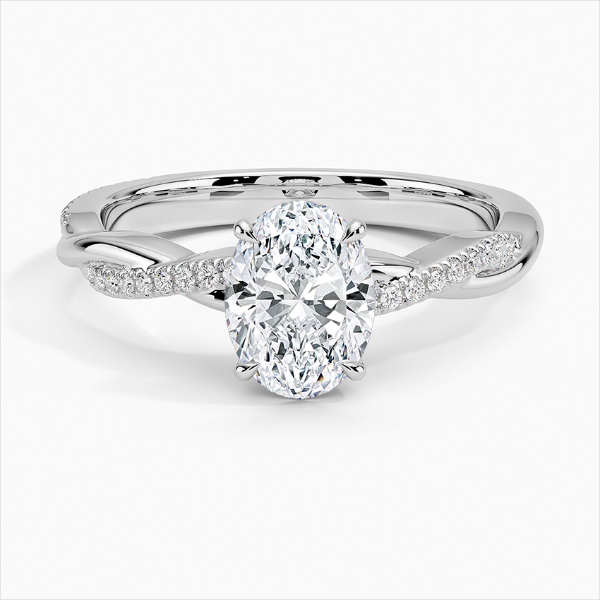 Luxury Oval Cut Diamond Ring 925 Sterling Silver Engagement Jewelry Pave Zircon Promise Rings for Women