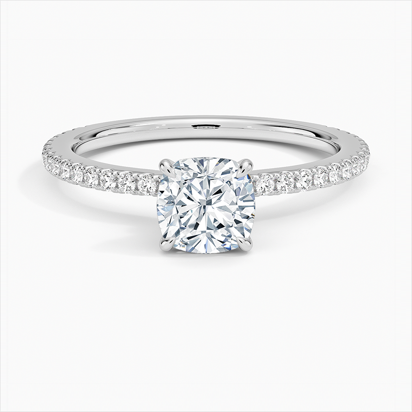 925 Silver Women Jewelry Cushion Cut Diamond Full Pave Zircon Square Promise Engagement Rings