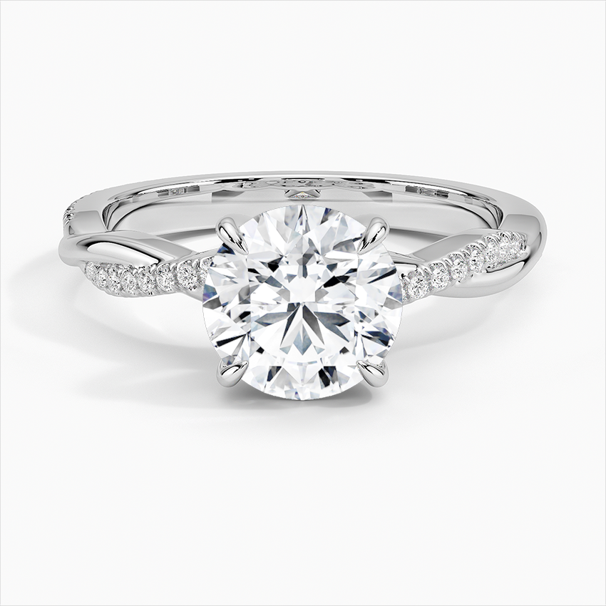 Dainty Round Brilliant Cut Diamond Rings 925 Sterling Silver Engagement Jewelry Zircon Promise Ring for Women