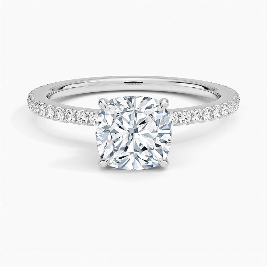 925 Silver Women Jewelry Cushion Cut Diamond Full Pave Zircon Square Promise Engagement Rings