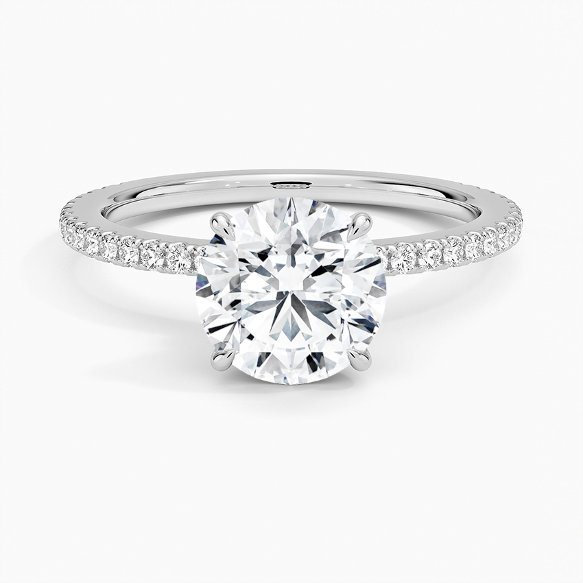 Luxury Jewelry 925 Sterling Silver Diamond Engagement Luxury Wedding Round Brilliant Cut Rings for Women