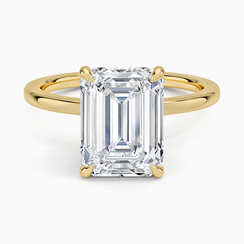 Fashion Emerald Cut Promise Jewelry 925 Sterling Silver Solitaire Setting Pave Cz Rectangle Engagement Rings for Women