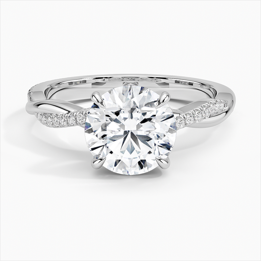 Dainty Round Brilliant Cut Diamond Rings 925 Sterling Silver Engagement Jewelry Zircon Promise Ring for Women
