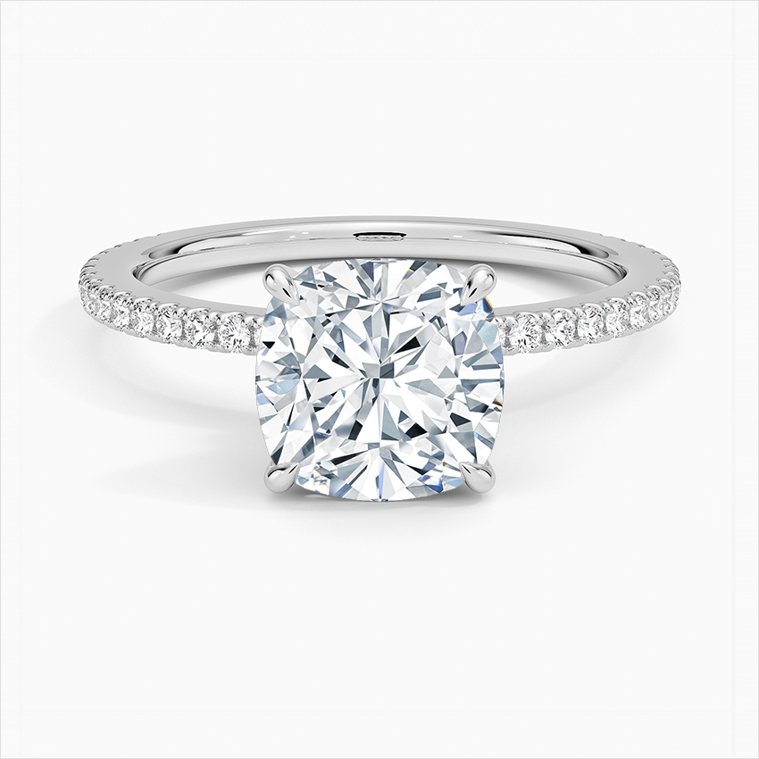 925 Silver Women Jewelry Cushion Cut Diamond Full Pave Zircon Square Promise Engagement Rings