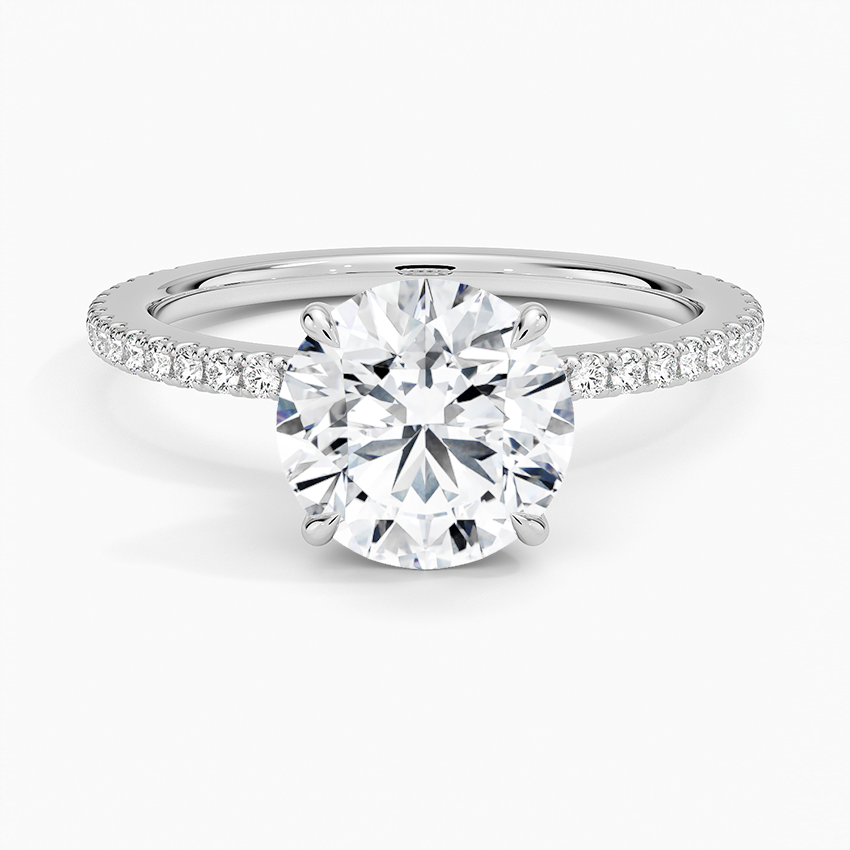 Luxury Jewelry 925 Sterling Silver Diamond Engagement Luxury Wedding Round Brilliant Cut Rings for Women