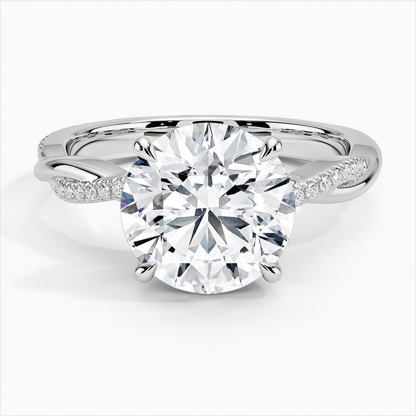 Dainty Round Brilliant Cut Diamond Rings 925 Sterling Silver Engagement Jewelry Zircon Promise Ring for Women
