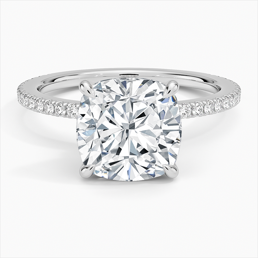 925 Silver Women Jewelry Cushion Cut Diamond Full Pave Zircon Square Promise Engagement Rings