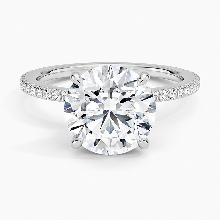 Luxury Jewelry 925 Sterling Silver Diamond Engagement Luxury Wedding Round Brilliant Cut Rings for Women